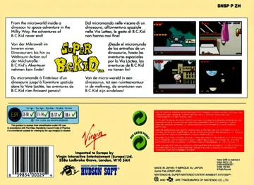 Super B.C. Kid (Europe) box cover back